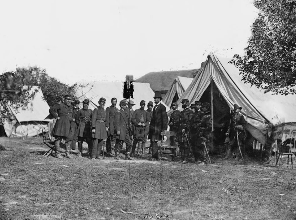 President Lincoln and General McClellan at Antietam