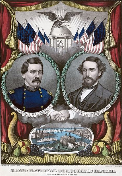 Democratic candidates George B. McClellan and George H. Pendleton