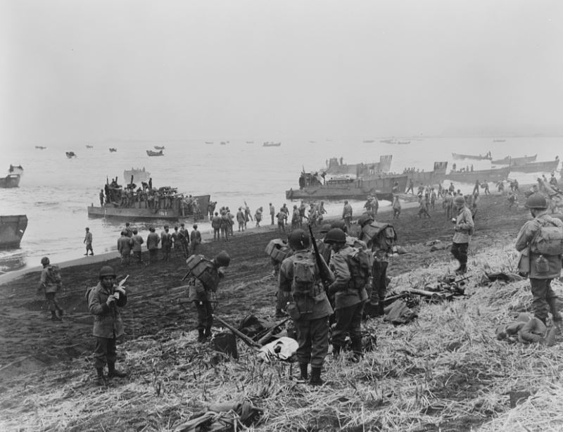 American Invasion of Attu, Alaska at Massacre Bay