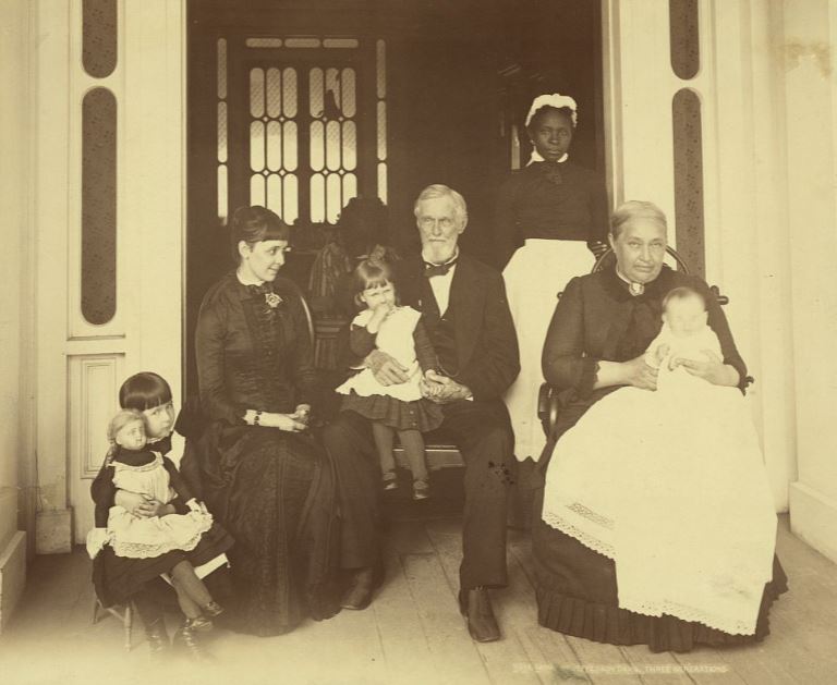 Jefferson Davis with family