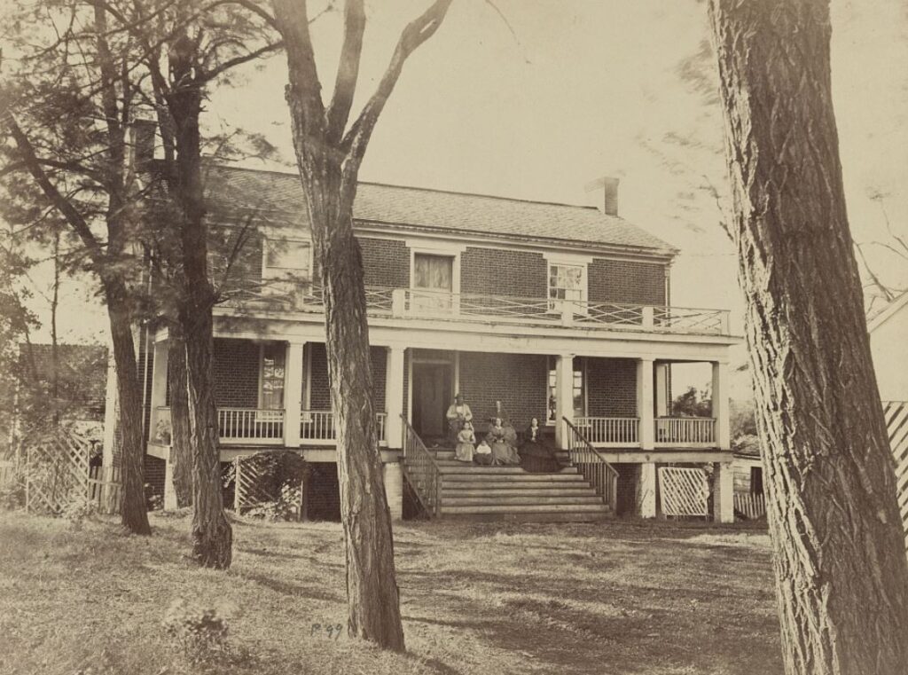 house in Appomattox where the terms of surrender between Generals Grant and Lee were signed April 8, 1865