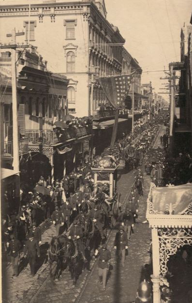 the funeral of Jefferson Davis in New Orleans