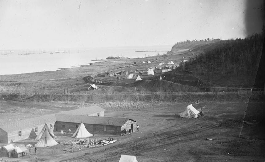 Aquia Creek Landing, Va. View of the Federal supply depot