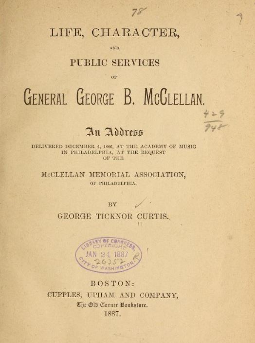 General George B. McClellan's Memorial