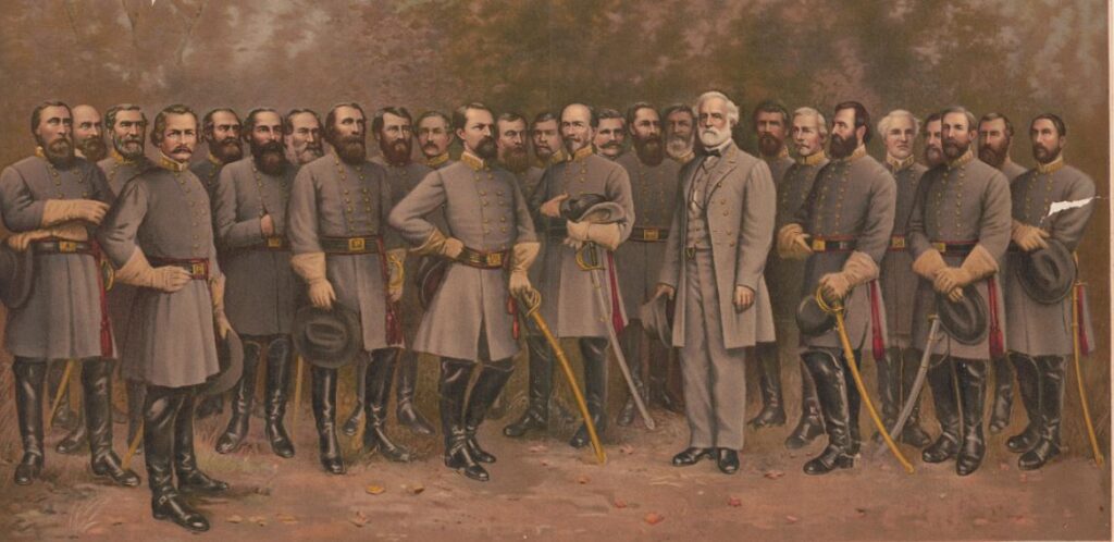 General Robert E. Lee with his generals