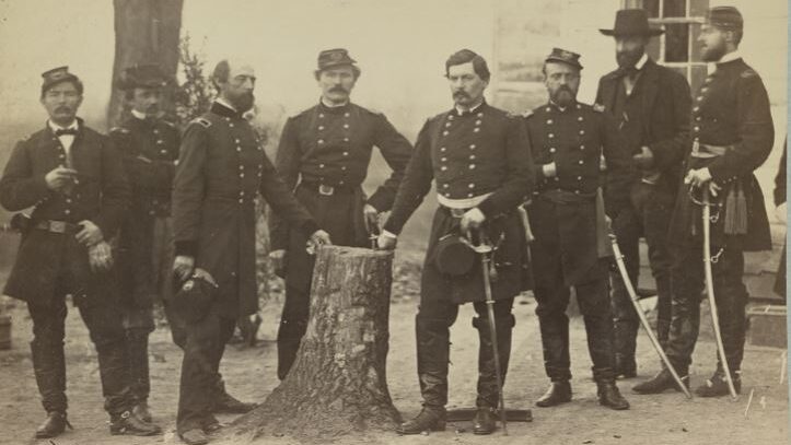 Major General George B. McClellan and staff