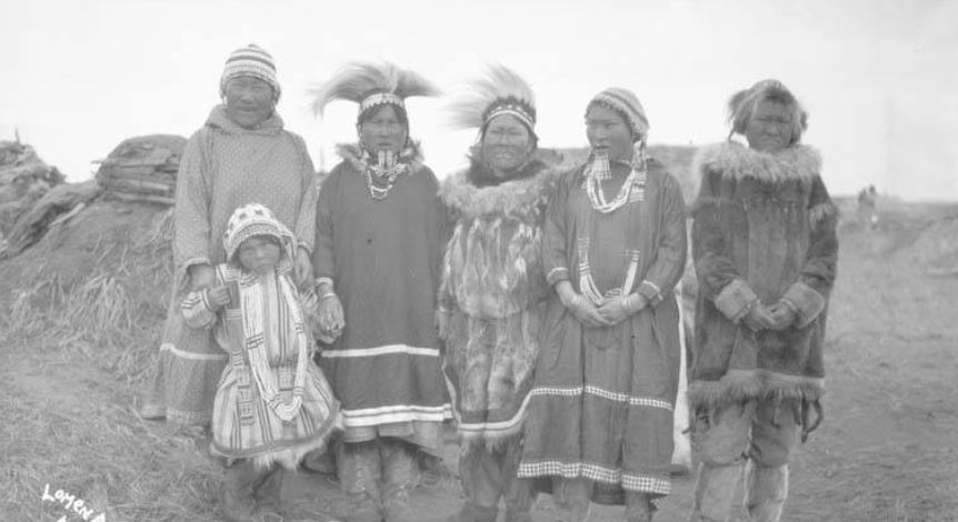 Inuit family in Alaska