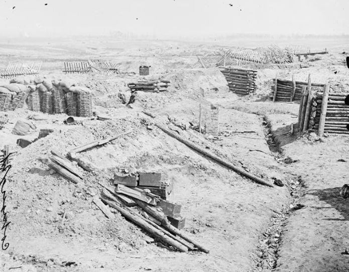 Petersburg, Virginia. Interior view of Confederate works near Elliott's salient