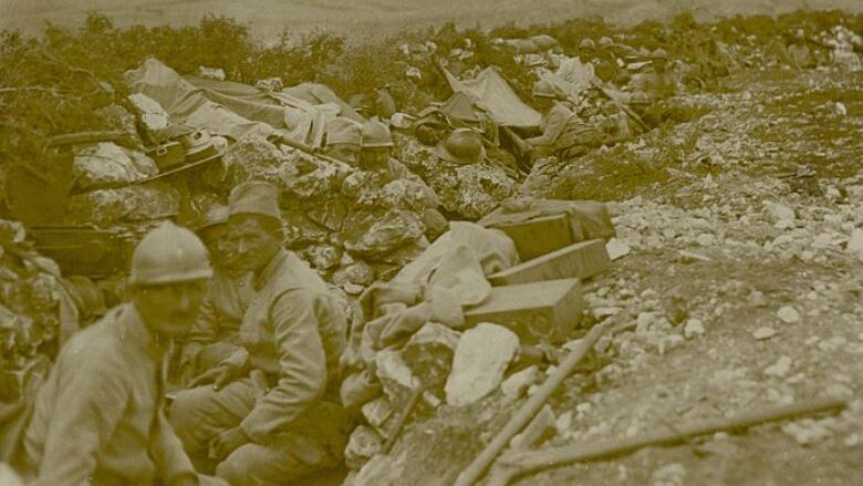 Serbian trenches in World War 1