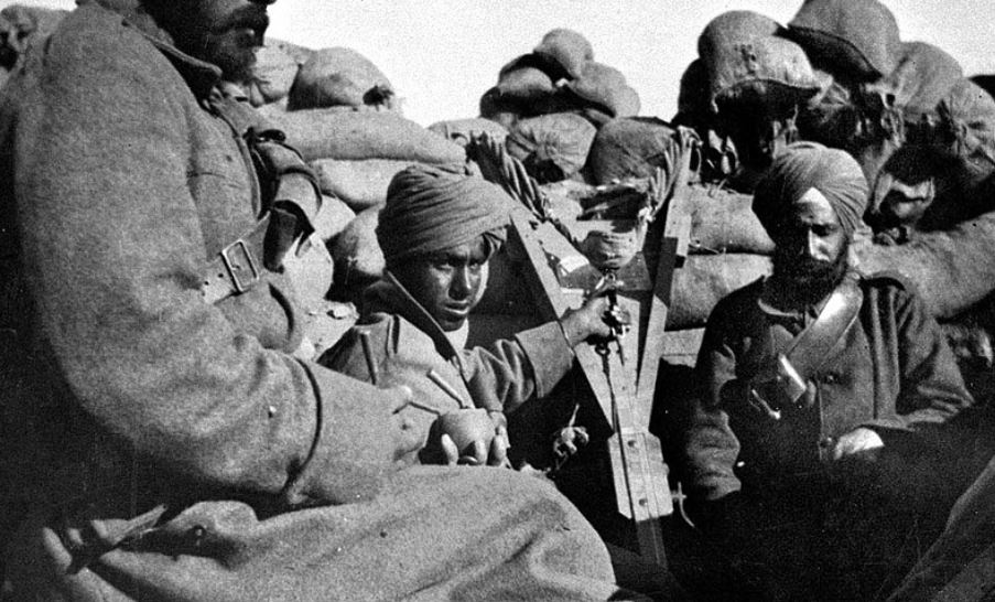 Troops of 29th Indian Infantry Brigade in the trenches, Gallipoli, 1915