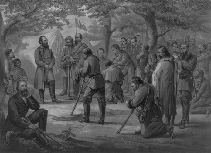 Stonewall Jackson in Prayer 