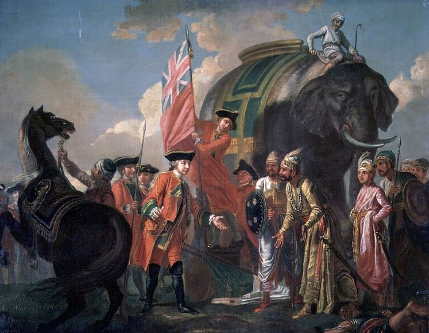 Lord Clive meeting with Mir Jafar after the Battle of Plassey